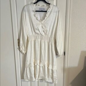 White Ruffled Dress